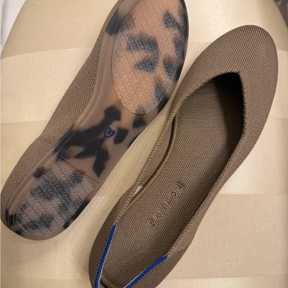 Rothy's Tan Flats with Blue Highlights - Picture 4 of 6